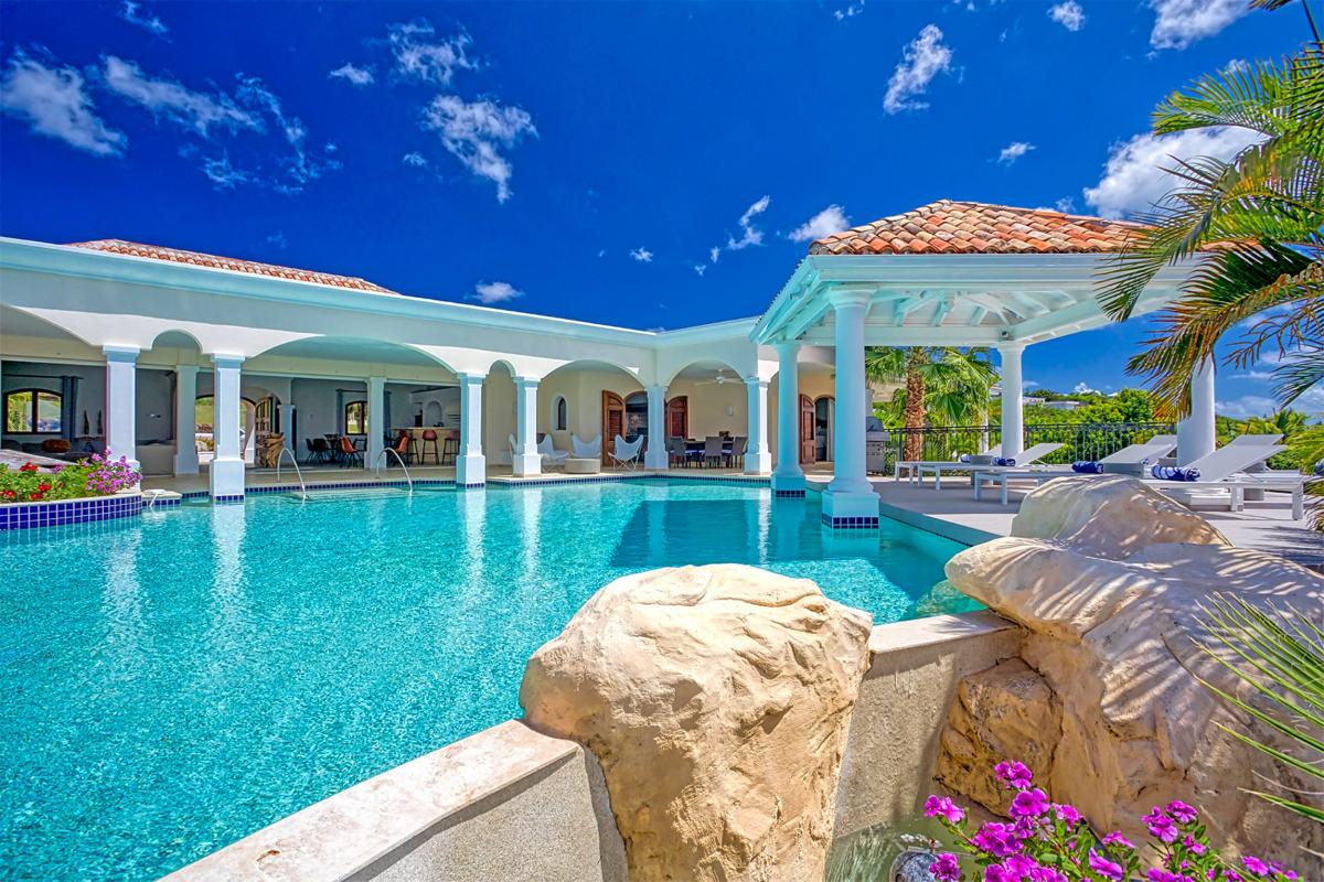 St Martin villa rental with private beach -  The pool